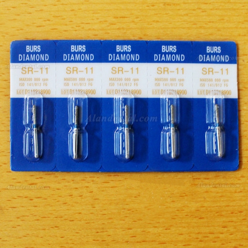 100 Pcs 1.6mm Diamond Bur Bits Drill FG SR-11